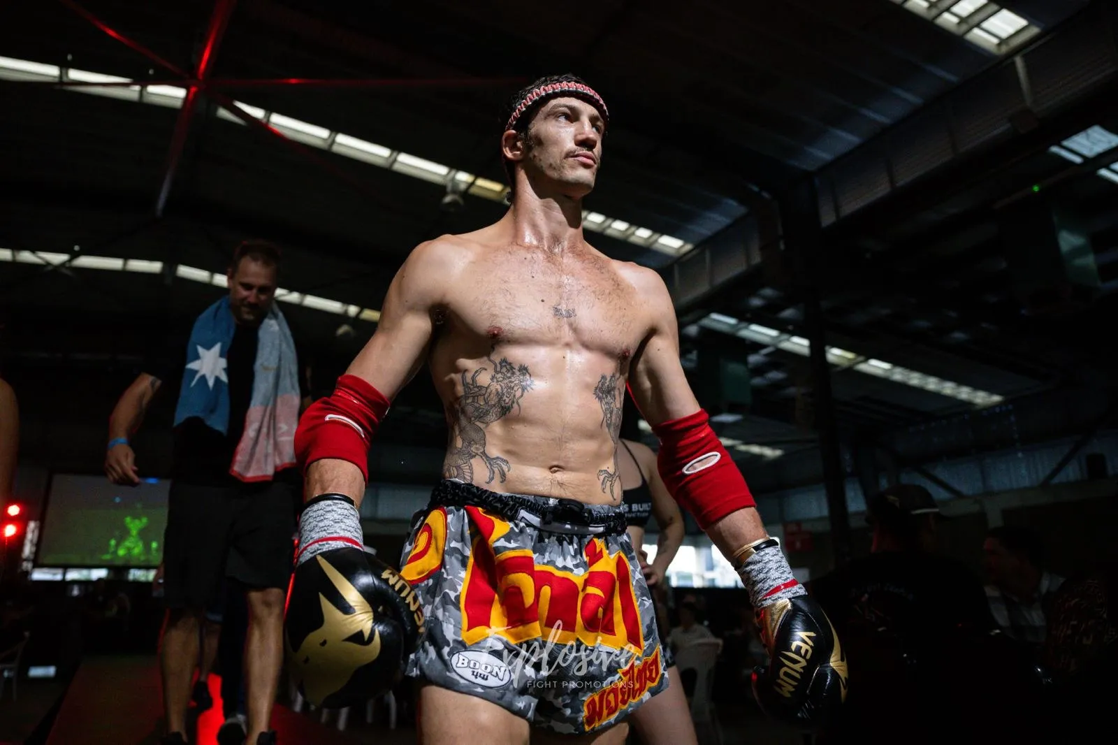 Muay thai coach james richardson at The M A Connection